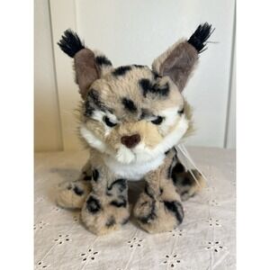 The Bear Factory Lumi The Lynx Eco Plush 10" Stuffed Animal w/‎ Tags Zipper Back
